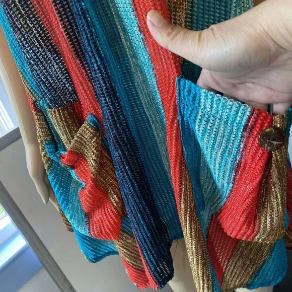 Rima Colorful Summer Flowy Mini Sleeveless V-neck Swing Dress Sz L-XL Largenlook - Picture 5 of 9